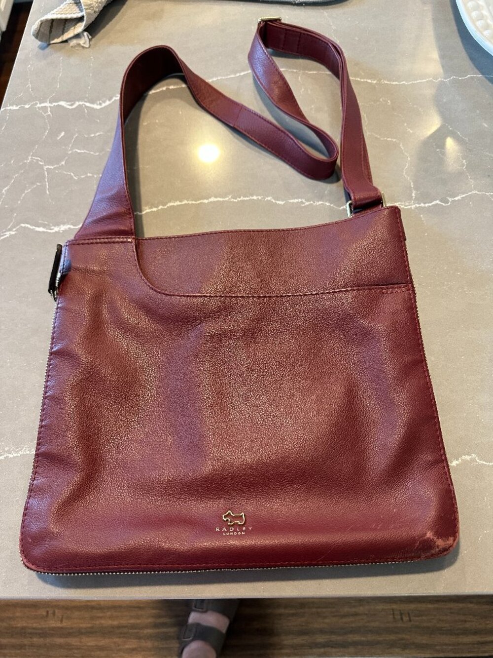 Radley London Leather Zip-Around Crossbody Purse